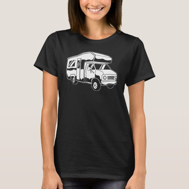 Rv Camper Van - Mobilehome Motorhome Rv Camper T Shirt (Framsida)