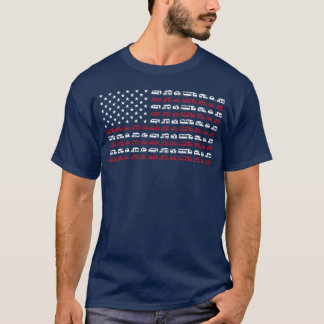 RV Camping 4 juli Amerikansk Flagga Husvagnar vint T Shirt