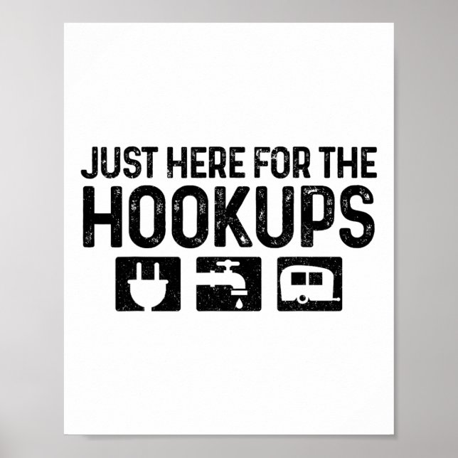 Rv Camping Apparel Co. Camping Rv Husbil Motorhem Poster (Framsidan)