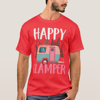 Rv Camping Camper Camping Kvinnor Glad Glamper pre T Shirt