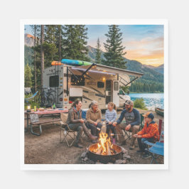 RV Camping Familjeäventyr Pappersservett