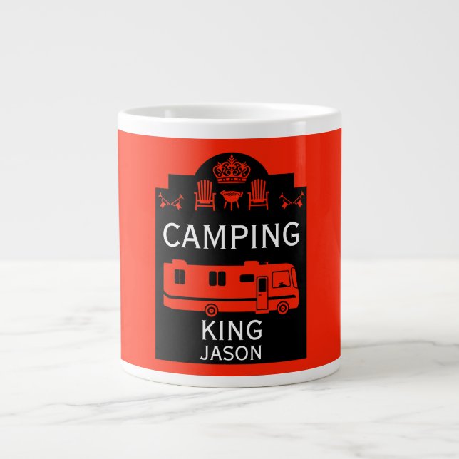 RV Camping Kung USA Jumbo Mugg (Framsidan)