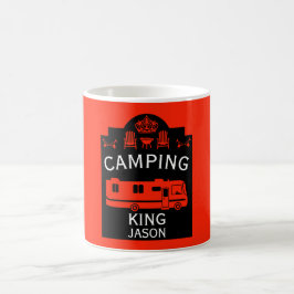 RV Camping Kung USA Magisk Mugg