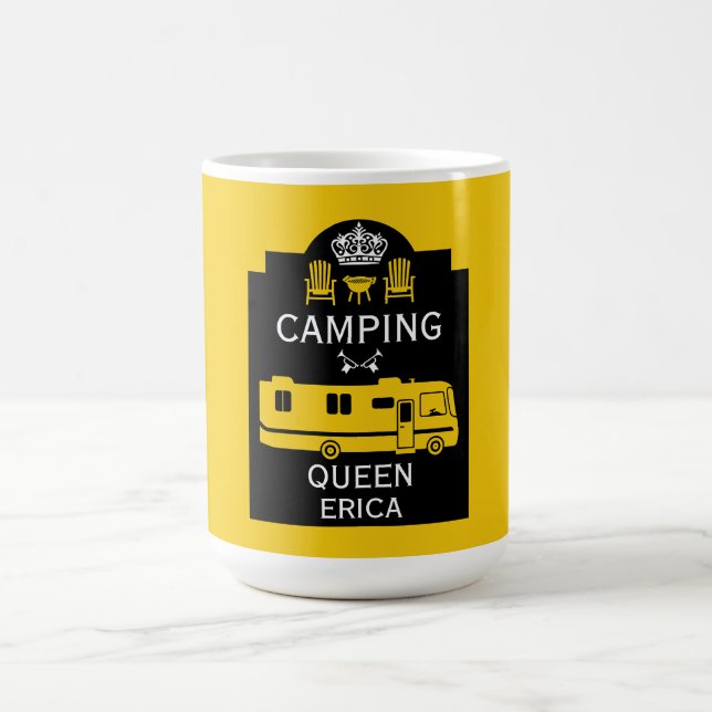 RV Camping Queen USA Magisk Mugg (Center)