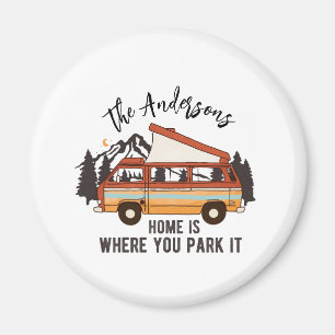 RV Camping Tält-släpvagnshem är där man parkerar d Magnet