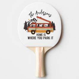 RV Camping Tält-släpvagnshem är där man parkerar d Pingisracket