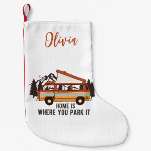 RV Camping Trailer "Home is you Park it" Liten Julstrumpa