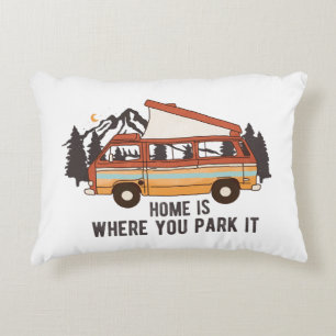 RV Camping Trailer "Home is you Park it" Prydnadskudde