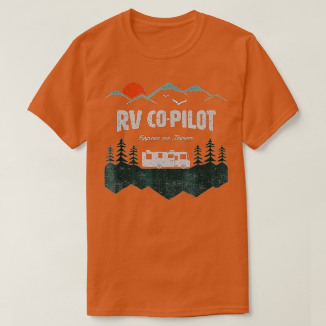 RV Co-Pilot Camping Motorhome ravel Vacation Gift T Shirt (Design framsida)