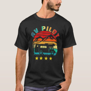Rv Co Pilot Camping Vintage Motorhome Travel Vaca T Shirt