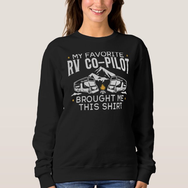 Rv Co Pilot Motorhome Camper T Shirt (Framsida)