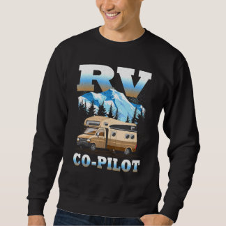 Rv Co Pilot Motorhome Camping Travel Vacation Coup Lång Ärmad Tröja
