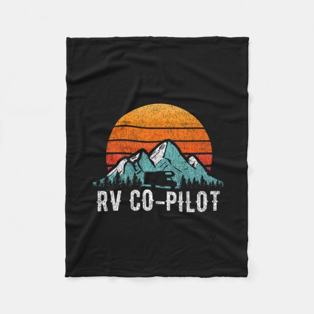 Rv Co-pilot Shirt Motorhome Travel Vacation Gift  Fleecefilt (Framsidan)