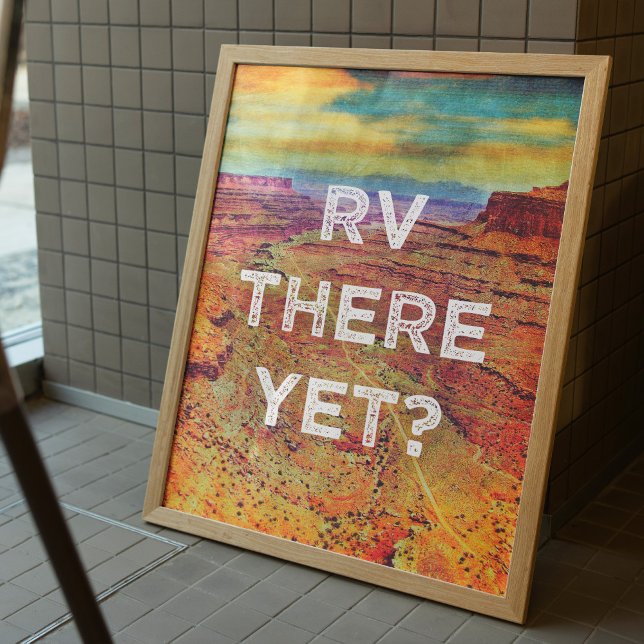 RV där än Poster (RV There Yet?  Fun travel poster, wall art design.)