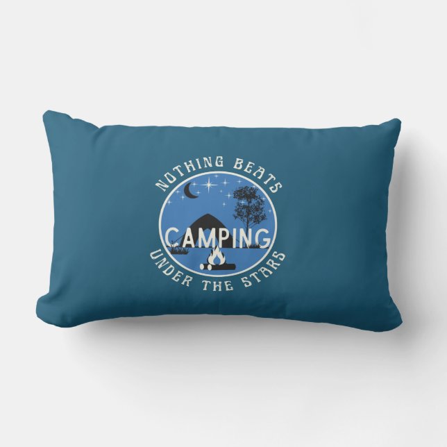 RV Décor - Blue Ingenting Beats Camping under Star Lumbarkudde (Framsida)