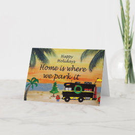 RV-Helgdag julkamera på strandsoldat kort