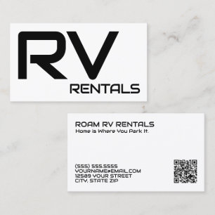 🚐 RV-hyror, Anpassningsbar QR Visitkort