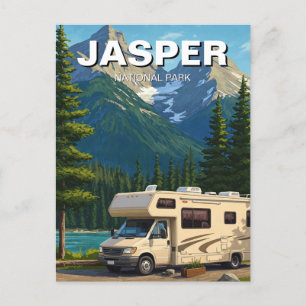 RV i Jasper National Park Kanada Vykort