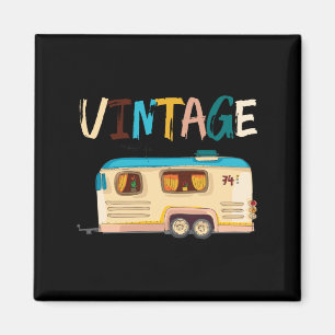RV-kampanj för vintage Camper Travel Trailer Magnet