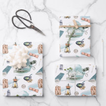 RV Lastbil Camper Forest Äventyr Camping Mönster