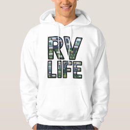 RV Life Äventyr Camper Road Resa Typography Hoodie