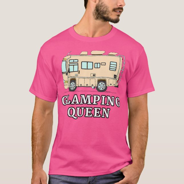 Rv Motorhome Glamping Queen T Shirt (Framsida)