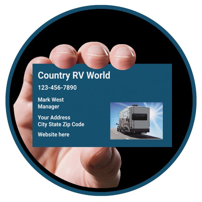 RV Motorhome Sales Broker Visitkort (Skapare uppladdad)