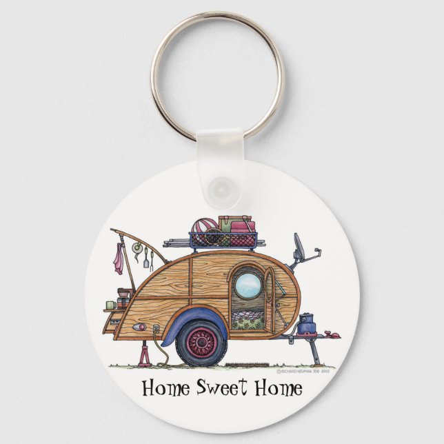 RV-Nyckelringar för Tear Drop Camper Trailer HSH Nyckelring (Framsida)