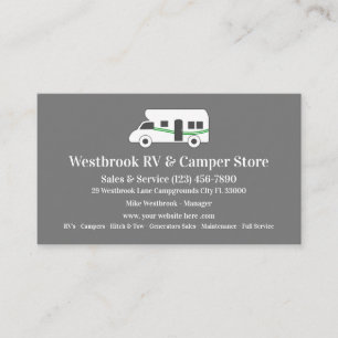 RV- och Camper Dealer Retail Store Visitkort