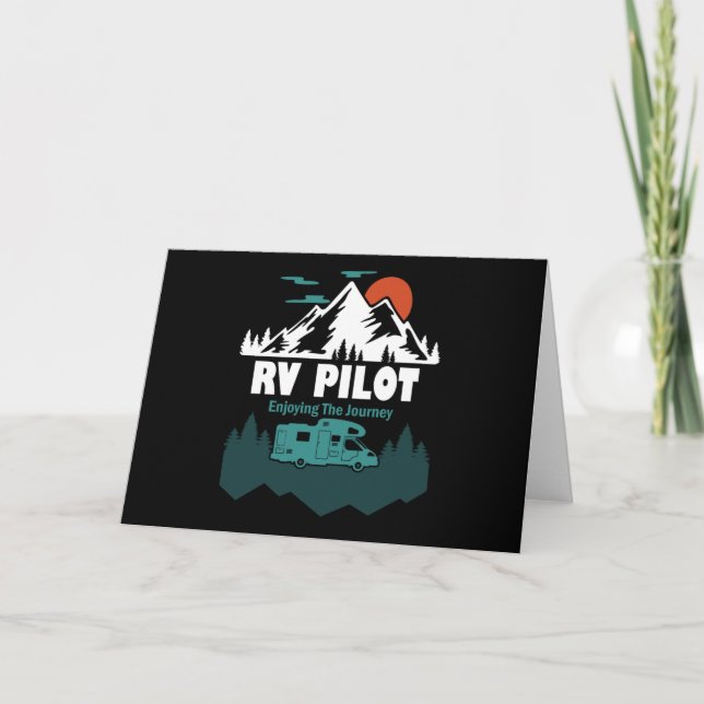 RV Pilot Camping Motorhome Travel Vacation Gift Kort (Framsida)