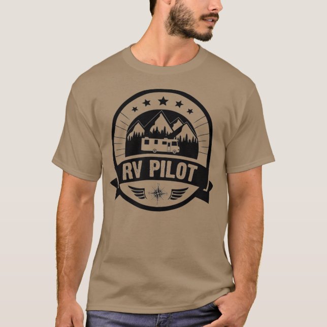 RV Pilot Funny Motorhome RV Travel  for Men T Shirt (Framsida)