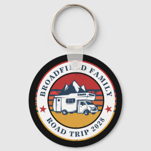 RV Road Resa Family Reunion Äventyr Retro Nyckelring