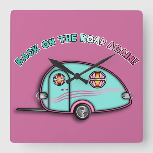 RV-släpvagnsslangar med turbulens Fyrkantig Klocka (Framsida)