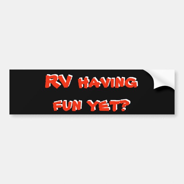 RV som har roligt ännu? Rött och svart bila hem Bildekal (Framsidan)