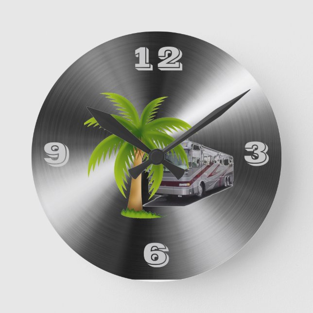 RV TIME Tic Toc Wall Clocks Rund Klocka (Framsida)