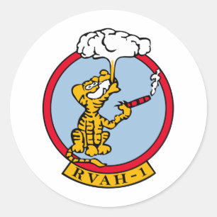 RVAH-1 Coola Tigers Runt Klistermärke