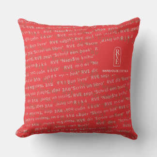 RVE SAYS: "Skriva A Bok" Pillow (Red) Kudde
