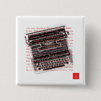 RVE SAYS: "Skriva A Bok" Square Pin Knapp