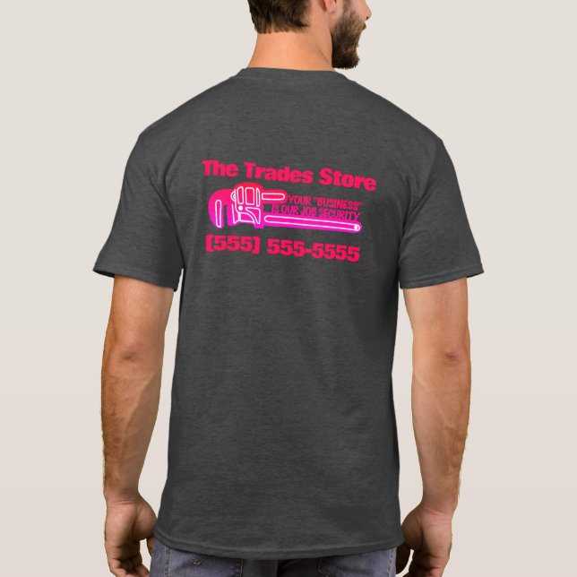RVS-entreprenör Humor, LV-reklam T Shirt (Baksida)