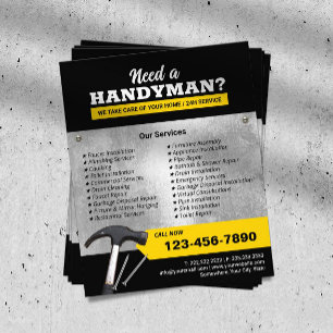 RVS-tjänsten (professionell Handyman Rum & Reparat Flygblad