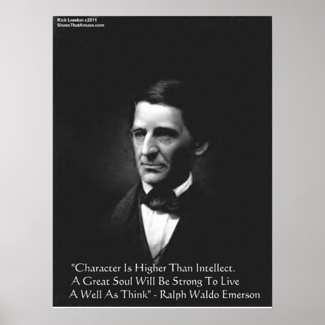 RW Emerson Intellect & Character Quote Poster (Framsidan)
