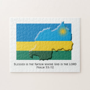 RWANDA   Blad nation   RWANDAN FLAGGA Pussel