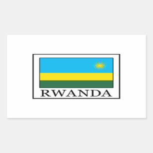 Rwanda-dekal Rektangulärt Klistermärke