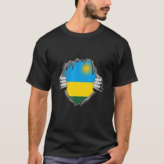 Rwanda Flag T Shirt (Framsida)