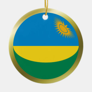 Rwanda flagg ornament