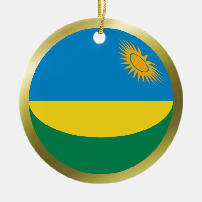 Rwanda flagg ornament (Framsidan)