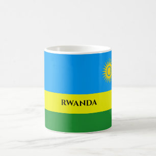 Rwanda Flagga Afrika Kaffemugg