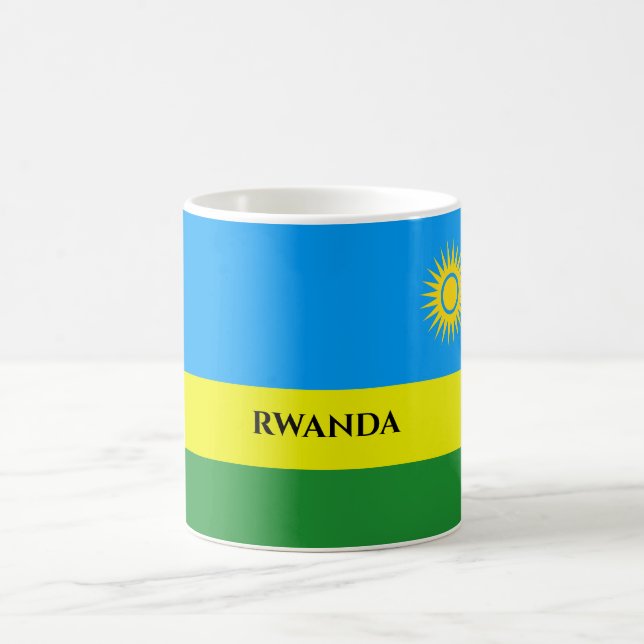 Rwanda Flagga Afrika Kaffemugg (Center)