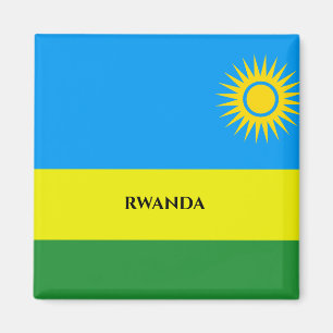 Rwanda Flagga Afrika Magnet