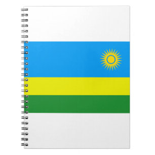 rwanda flagga anteckningsbok
